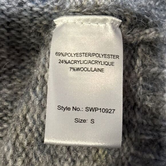 Elan Grey Ombré Cardigan Women's Size Small Relaxed Fit Pockets Buttons - Picture 4 of 14